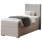 Boxspringová posteľ, jednolôžko, taupe, 90×200, pravá, BRED