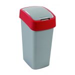 CURVER – Odpadkový kôš Flipbin 50l, strieborno-červená