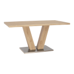 Jedálenský stôl,svetlý dub, 160×90 cm, HESTON