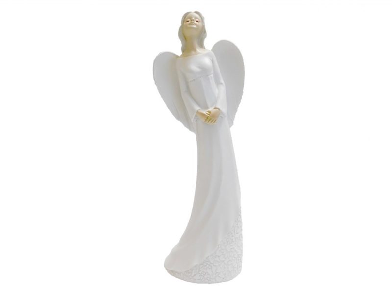 MAKRO – Dekorácia – Anjel vysoký biely 40 cm