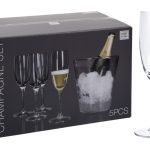 MAKRO – Kalich na šampanské 4ks+nádoba na ľad