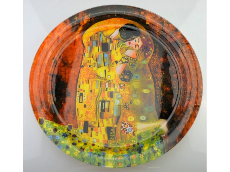 MAKRO – Podnos sklo 37,5cm Klimt Kiss