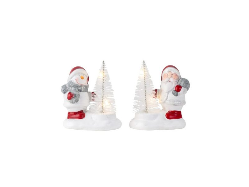 MAKRO – Snehuliak / Santa LED 9,5cm rôzne druhy