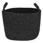 TEMPO-KONDELA TIAGON, pletený kôš, čierna, 30×26 cm