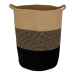 TEMPO-KONDELA VIDAN, pletený kôš, prírodná/vzor/čierna, 35×45 cm