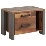 Sconto Nočný stolík CLIF staré drevo/betón