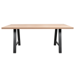 Sconto Jedálenský stôl AMAYA A dub/kov, šírka 180 cm, rovná hrana