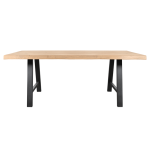 Sconto Jedálenský stôl AMAYA AN dub/kov, šírka 220 cm, prírodná hrana
