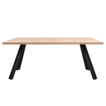 Sconto Jedálenský stôl AMAYA L dub/kov, šírka 200 cm, rovná hrana