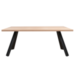 Sconto Jedálenský stôl AMAYA L dub/kov, šírka 220 cm, rovná hrana