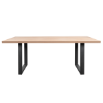 Sconto Jedálenský stôl AMAYA U dub/kov, šírka 140 cm, rovná hrana