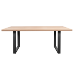 Sconto Jedálenský stôl AMAYA U dub/kov, šírka 220 cm, rovná hrana