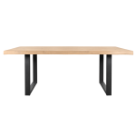 Sconto Jedálenský stôl AMAYA UN dub/kov, šírka 180 cm, prírodná hrana