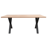 Sconto Jedálenský stôl AMAYA X dub/kov, šírka 220 cm, rovná hrana