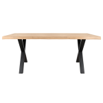 Sconto Jedálenský stôl AMAYA XN dub/kov, šírka 200 cm, prírodná hrana