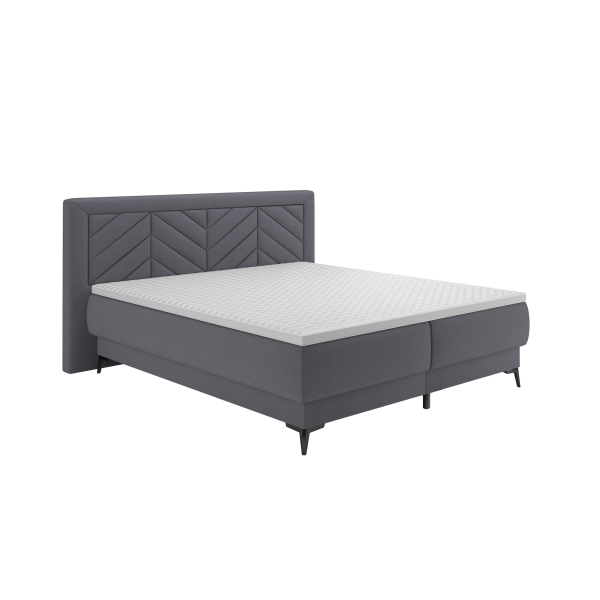 Boxspringová posteľ, 160×200, sivá, OPTIMA A