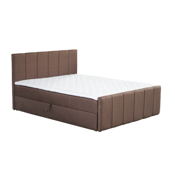 Boxspringová posteľ, 140×200, hnedá, STAR