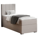 Boxspringová posteľ, jednolôžko, taupe, 90×200, ľavá, BRED