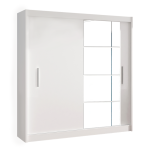 Skriňa s posuvnými dverami, biela, 180×215, LOW