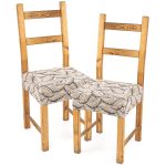 4Home Napínací poťah na sedák na stoličku Comfort Plus Nature, 40 – 50 cm, sada 2 ks