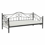 Kovová posteľ, čierna, 90×200, DAINA