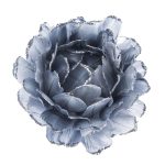 Závesný kvet z peria sivo – modrá, 8 cm