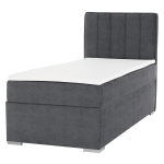 Boxspringová posteľ, jednolôžko, sivá, 90×200, pravá, AMIS