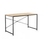 Písací stôl, dub/čierna, 90×60 cm, MELLORA