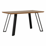 Jedálenský stôl, dub/čierna, 140×83 cm, PEDAL