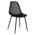 Jedálenská stolička, čierna/plast/kov, TEGRA